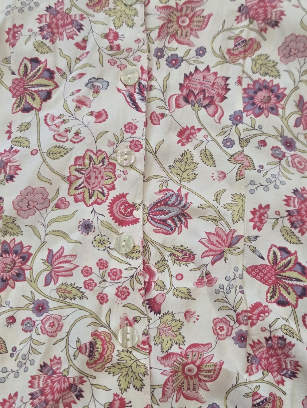 Chadwicks Cream Floral 90s Sleeveless Button-Front Cottagecore Maxi Dress, 12P - Picture 7 of 7
